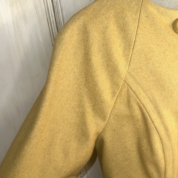 Mossimo Wool Blend Collarless Double Breasted Dusty Mustard Jacket Size XXL - Picture 6 of 15